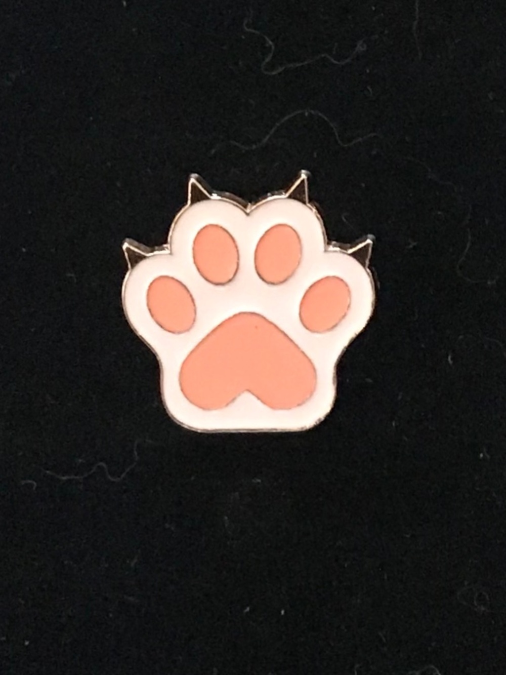 NWOT pink & white cat paw with claws pin (pins: 1/$12, 2/$20)